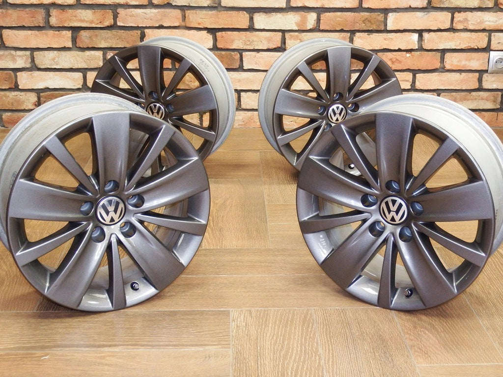 4x Alufelge 16 Zoll 6.5" 5x112 33ET Glanz Grau VW Sharan Rim Wheel FEL1255411742fl