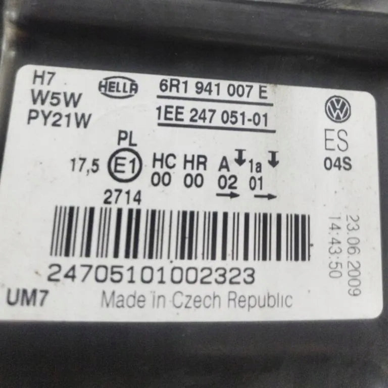 Frontscheinwerfer VW Polo 6R1941007 Links Scheinwerfer Headlight SCH2051051474jq