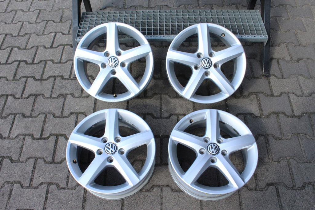 4x Alufelge 16 Zoll 6.0" 5x112 48ET Glanz Silber 5G0601025CE VW Golf Vii FEL3465243100xx