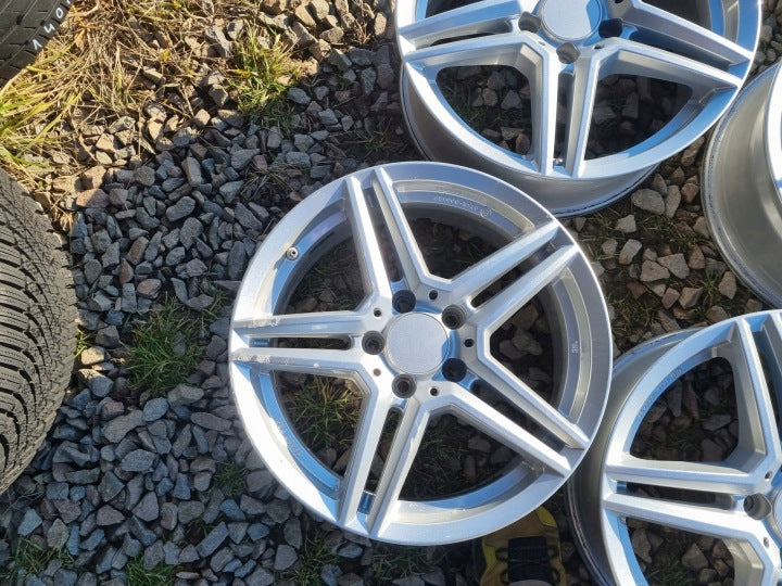 4x Alufelge 17 Zoll 7.0" 5x112 44 5ET Glanz Silber Mercedes-Benz Gla Rim Wheel FEL1809007539tj