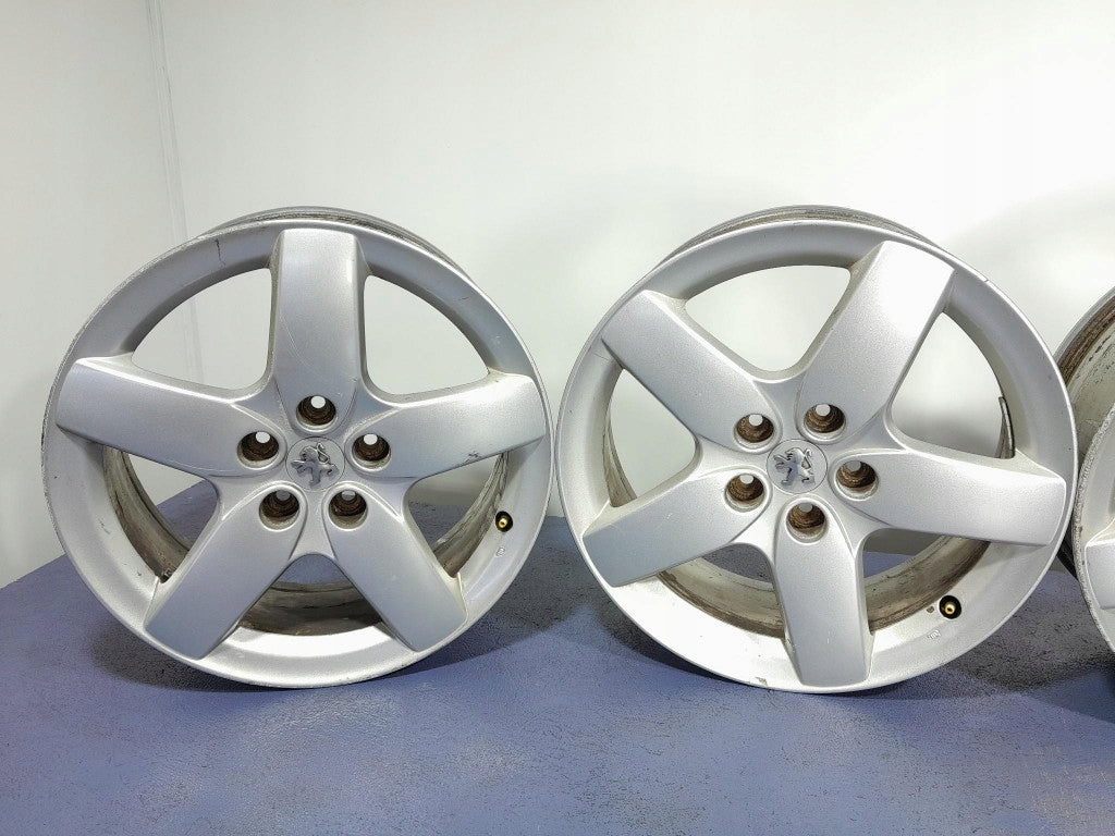 4x Alufelge 17 Zoll 7.0" 5x108 48ET Glanz Silber 9644508180 Peugeot I Rim Wheel FEL7043887944cr