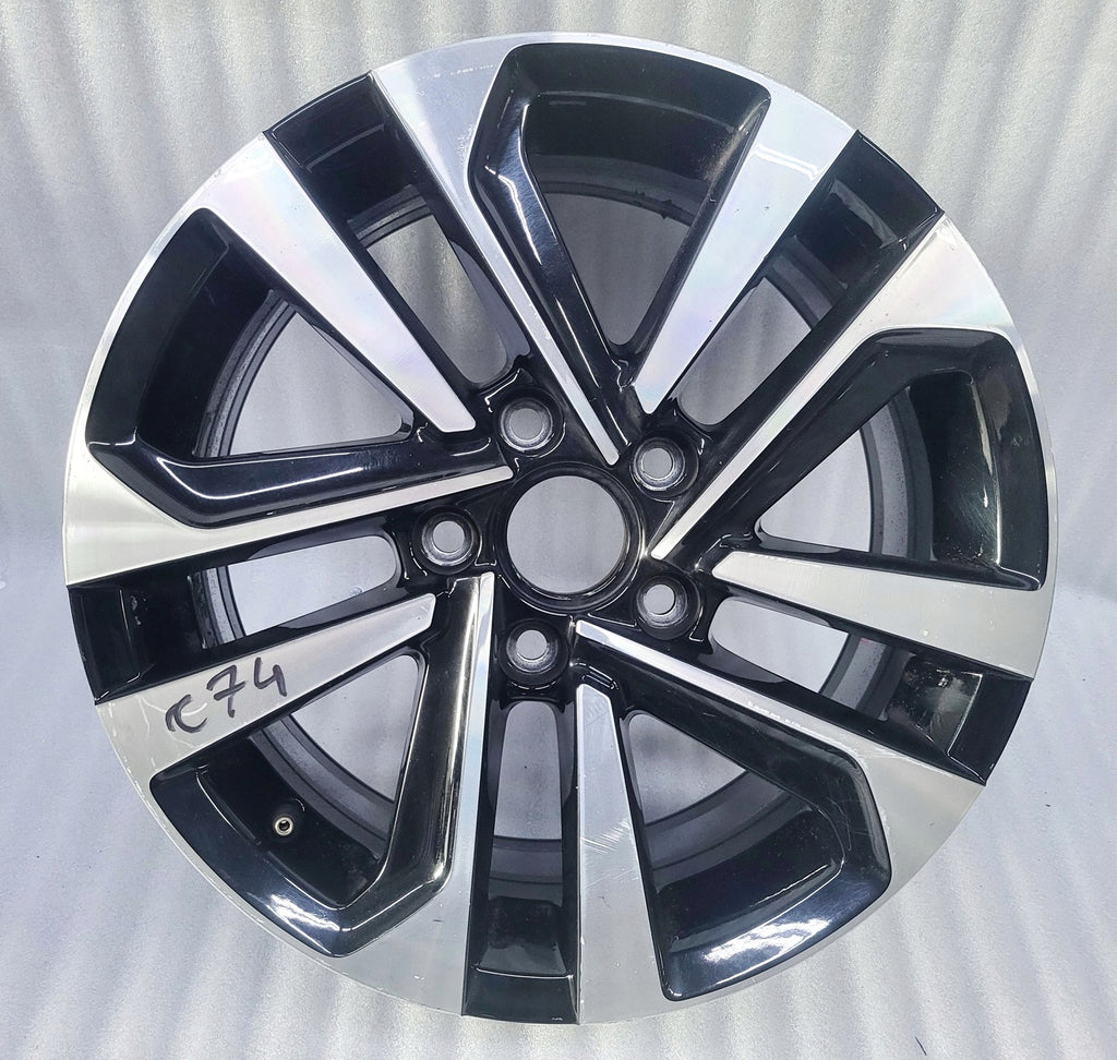 1x Alufelge 16 Zoll 6.5" 5x112 46ET Glanz Schwarz 5G0601025EA VW Golf Vii