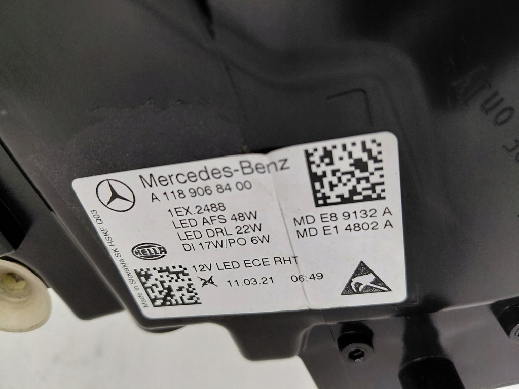 Frontscheinwerfer Mercedes-Benz Cla A1189068400 Full LED Rechts Headlight SCH7483826413cp