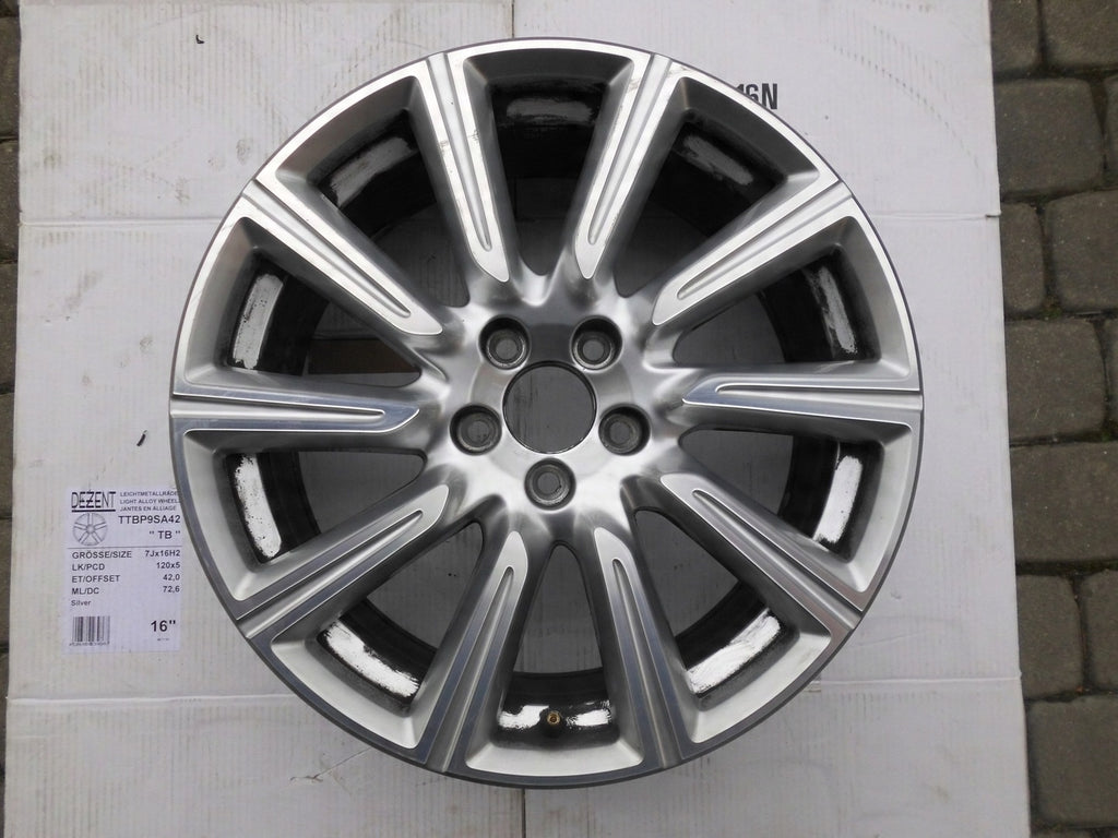 1x Alufelge 18 Zoll 8.0" 5x108 Volvo S90 V90 Rim Wheel