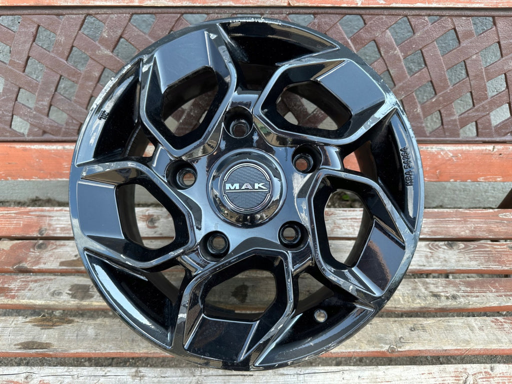 1x Alufelge 16 Zoll 6.5" 5x160 60ET Glanz Schwarz KBA54264 Ford Transit FEL8812676249cl