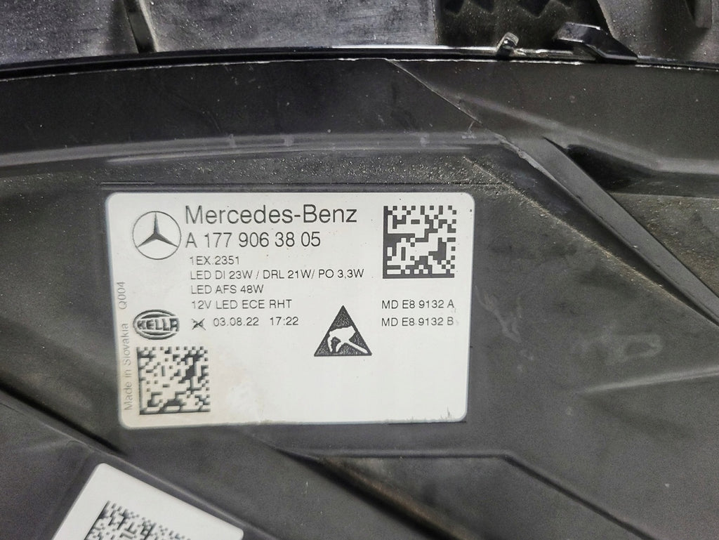 Frontscheinwerfer Mercedes-Benz W177 A1779063805 LED Rechts Headlight SCH7343321634bj