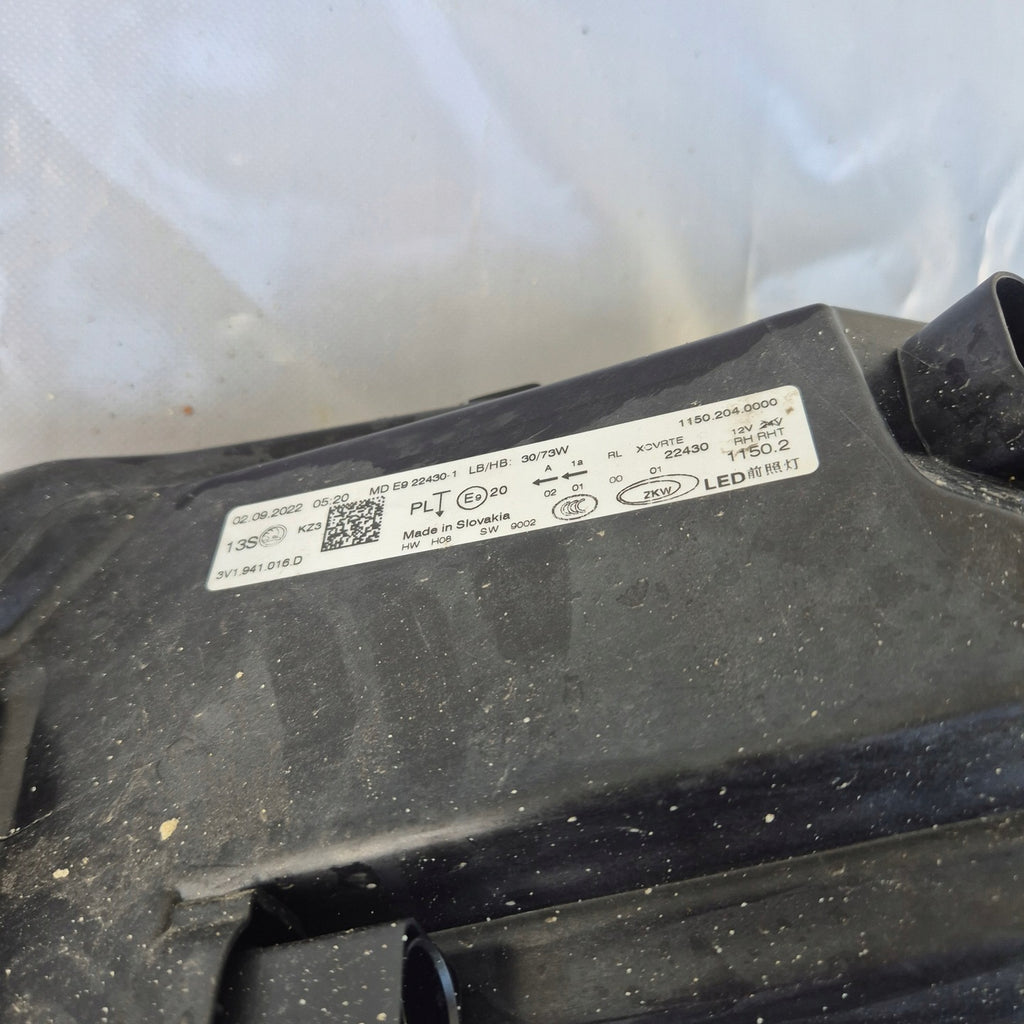 Frontscheinwerfer Skoda Superb III 3V1941016D LED Rechts Scheinwerfer Headlight