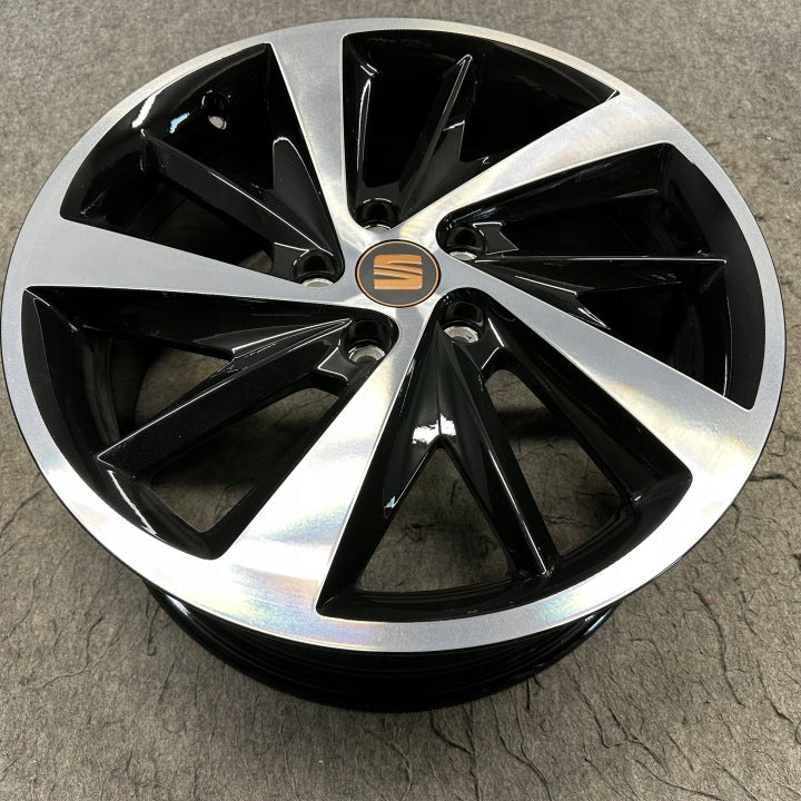 4x Alufelge 18 Zoll 7.5" 5x112 51ET Glanz Grau 5F0601025E Mg Leon Rim Wheel FEL1115442671gp