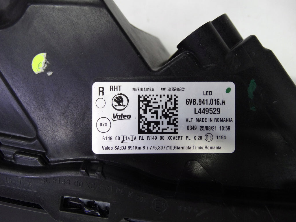 Frontscheinwerfer Skoda Fabia IV 6VB941016A Full LED Rechts Headlight SCH2197768513dl
