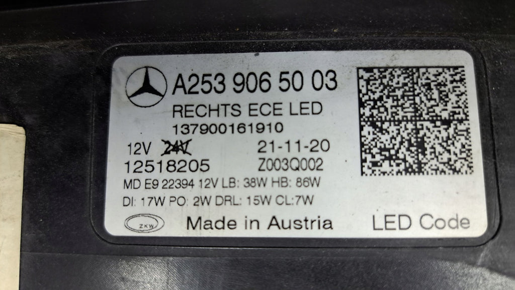 Frontscheinwerfer Mercedes-Benz Glc A2539065003 Full LED Rechts oder Links SCH1847618774wn