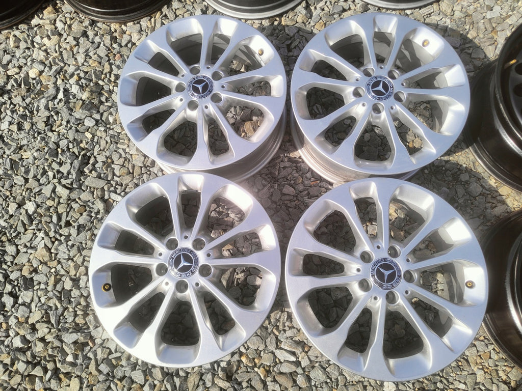 4x Alufelge 17 Zoll 6.5" 5x112 38ET Glanz Silber A1564011700 Mercedes-Benz FEL5223510565qz