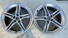 Load image into Gallery viewer, 2x Alufelge 18 Zoll 8.0&quot; 5x112 40ET Glanz Silber 8W0601025 Audi A5 A4 Rim Wheel