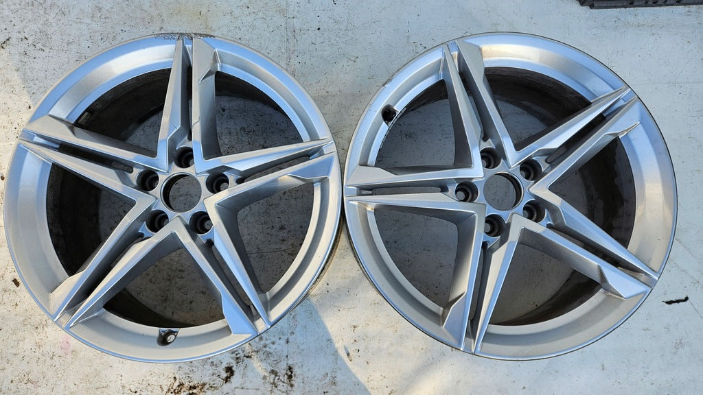 2x Alufelge 18 Zoll 8.0" 5x112 40ET Glanz Silber 8W0601025 Audi A5 A4 Rim Wheel FEL7584722453yr