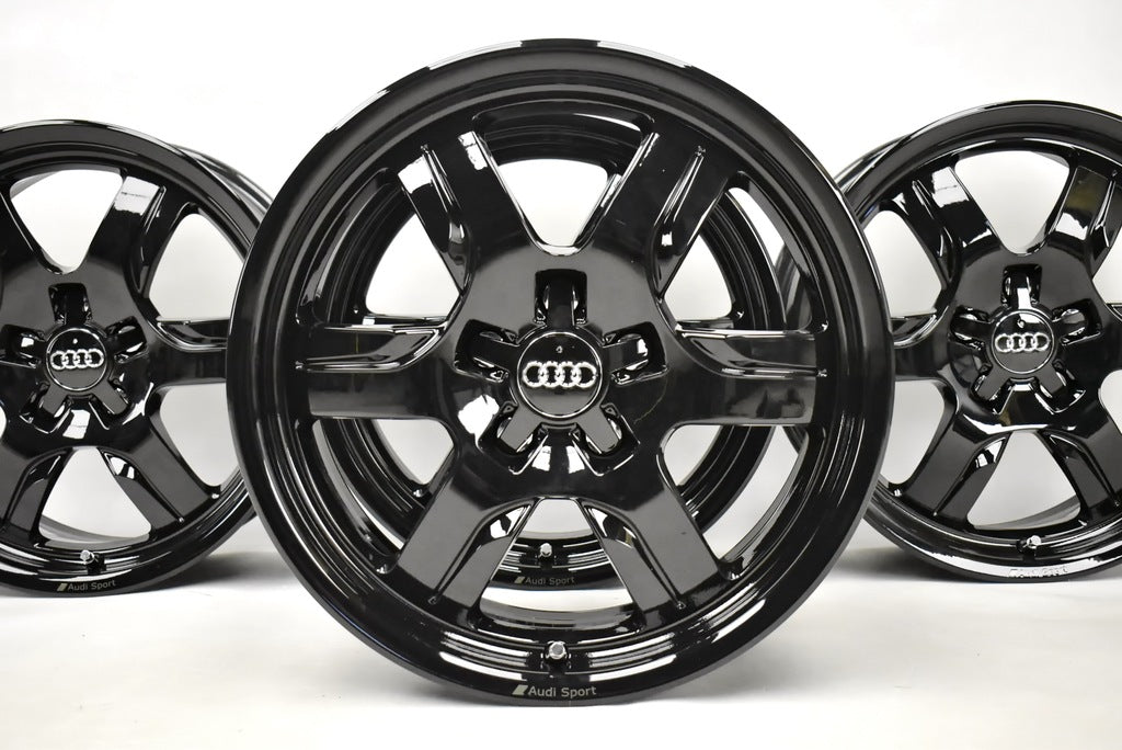 4x Alufelge 17 Zoll 7.5" 5x112 28ET Glanz Schwarz 8T0601025B Audi Rim Wheel FEL8486742110ip
