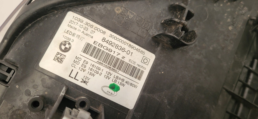 Frontscheinwerfer BMW G31 G30 8492836 LED Rechts Scheinwerfer Headlight SCH8557138023ez