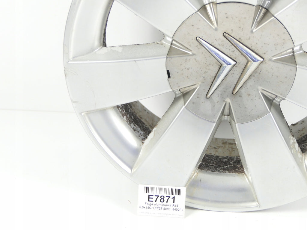 1x Alufelge 15 Zoll 6.5" 5x98 27ET Citroën C8 Rim Wheel FEL9312720103od