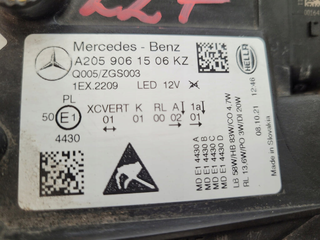 Frontscheinwerfer Mercedes-Benz W205 A2059061506KZ LED Links Headlight SCH4392079955hm