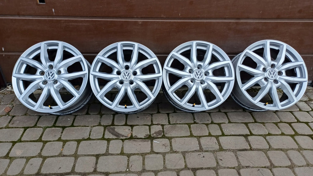 4x Alufelge 17 Zoll 7.5" 5x112 55ET Matt Silber KBA49355 Rim Wheel FEL2587574855ly