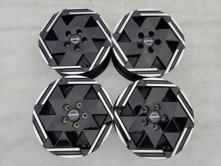 4x Alufelge 16 Zoll 6.5" 5x114.3 40ET Glanz Schwarz R32665 Nissan Qashqai I FEL8191662562bj
