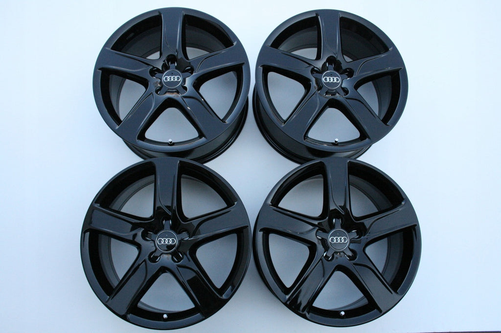 4x Alufelge 18 Zoll 8.0" 5x112 41ET Glanz Schwarz 4G9601025E Audi A6 Allroad