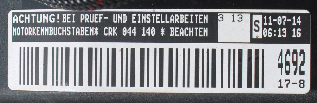 Motor Audi Seat Skoda VW CRKB 2.0 TDI 110PS 81kW 136TKm 2014 Diesel Komplett