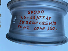 Load image into Gallery viewer, 1x Alufelge 18 Zoll 7.5" 5x112 48ET 5E3601025H Skoda Rim Wheel FEL2290246206af
