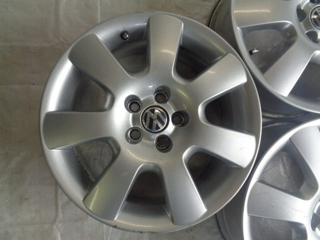 4x Alufelge 16 Zoll 6.5" 5x100 42ET Glanz Silber 1C0601025H Seat New Beetle FEL2429870678yw