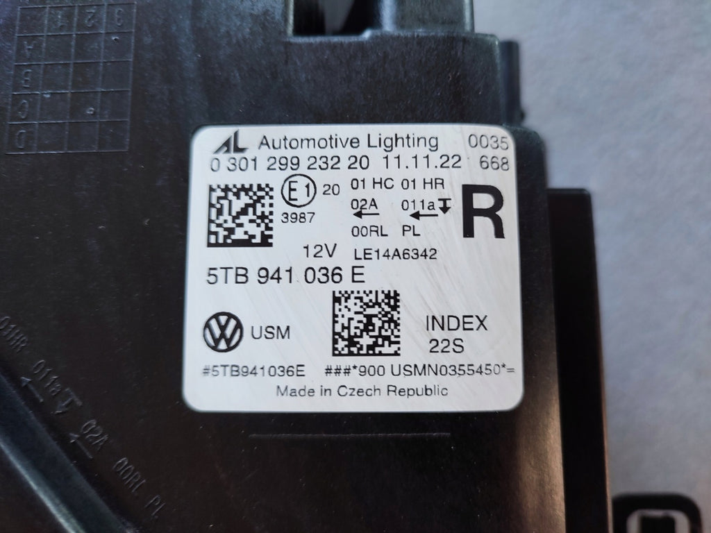 Frontscheinwerfer VW Touran 5TB941036E LED Rechts Scheinwerfer Headlight