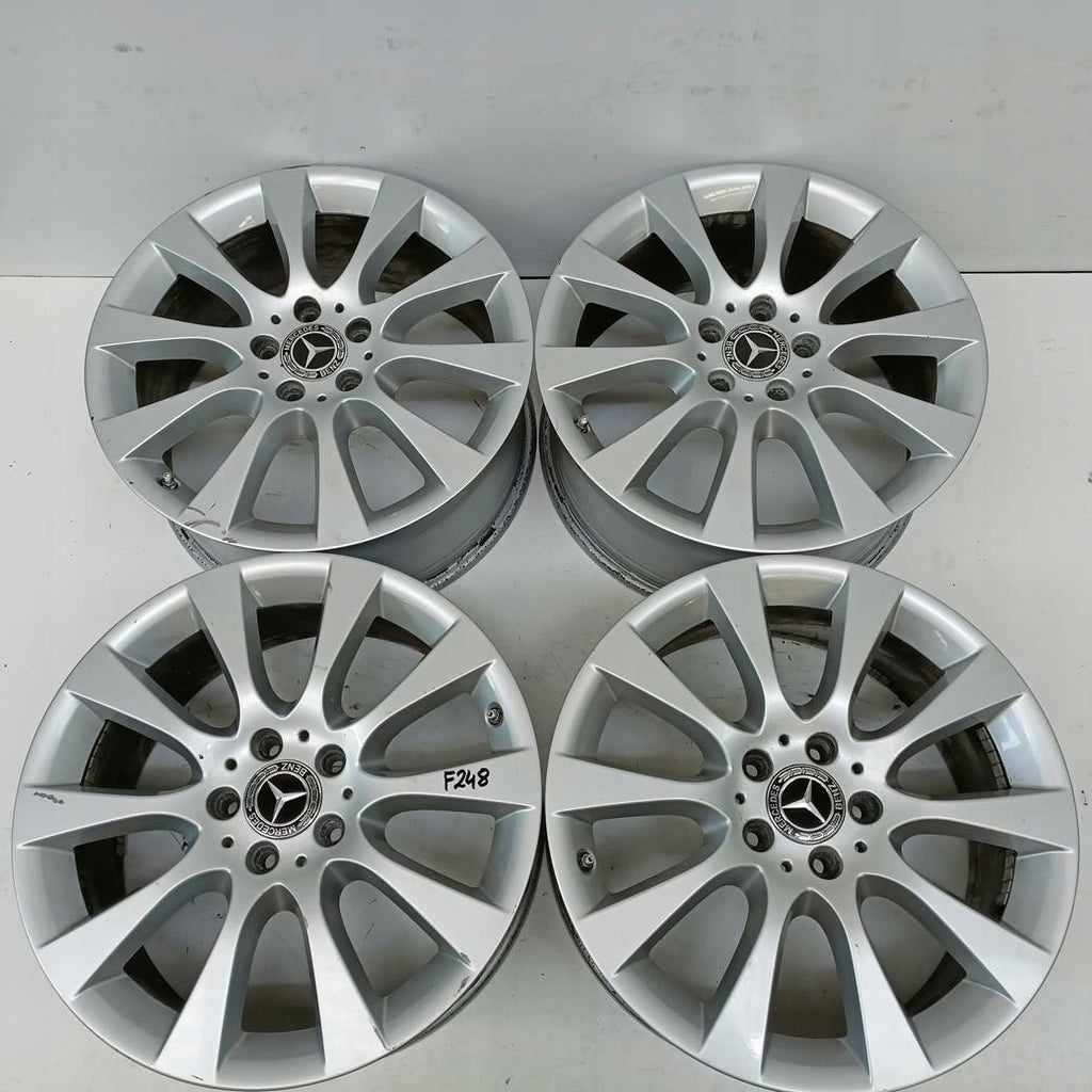 4x Alufelge 18 Zoll 8.0" 5x112 56ET Glanz Silber A1664010602 Mercedes-Benz FEL1964568188rh