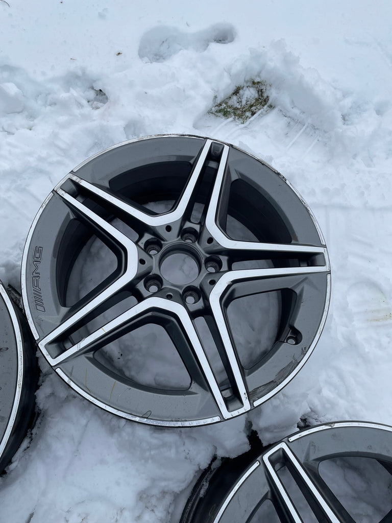 4x Alufelge 18 Zoll 7.5" 5x112 49ET Glanz Schwarz A1774011500 Mercedes-Benz