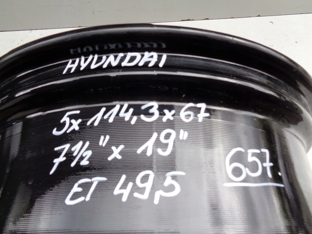 1x Alufelge 19 Zoll 7.5" 5x114.3 49 5ET 52910-GI110 Hyundai I Rim Wheel FEL7293328105sz