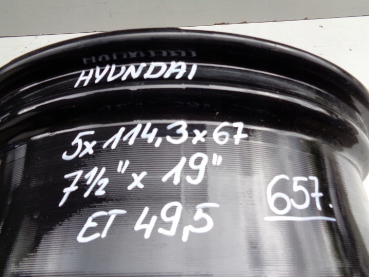 1x Alufelge 19 Zoll 7.5" 5x114.3 49 5ET 52910-GI110 Hyundai I Rim Wheel FEL7293328105sz