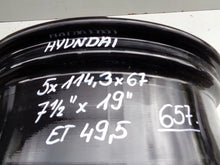Load image into Gallery viewer, 1x Alufelge 19 Zoll 7.5" 5x114.3 49 5ET 52910-GI110 Hyundai I Rim Wheel FEL7293328105sz