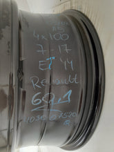 Laden Sie das Bild in den Galerie-Viewer, 1x Alufelge 17 Zoll 7.0&quot; 4x100 40ET Glanz Schwarz 403007520R Renault Twingo Clio