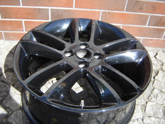1x Alufelge 17 Zoll 7.0" 4x100 44ET Glanz Schwarz OP035 Opel Corsa Rim Wheel
