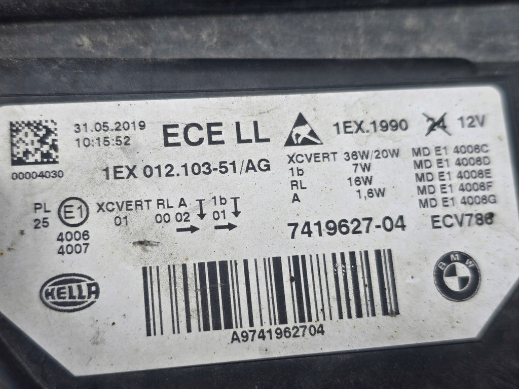 Frontscheinwerfer BMW 3 F30 F31 1EX012 103-51 7419627 Full LED Rechts oder Links SCH9424575459ty