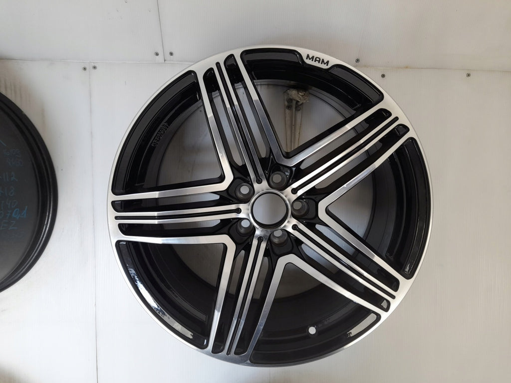 1x Alufelge 18 Zoll 8.0" 5x100 35ET Glanz Schwarz MAM118018431 Rim Wheel FEL8699436276bl