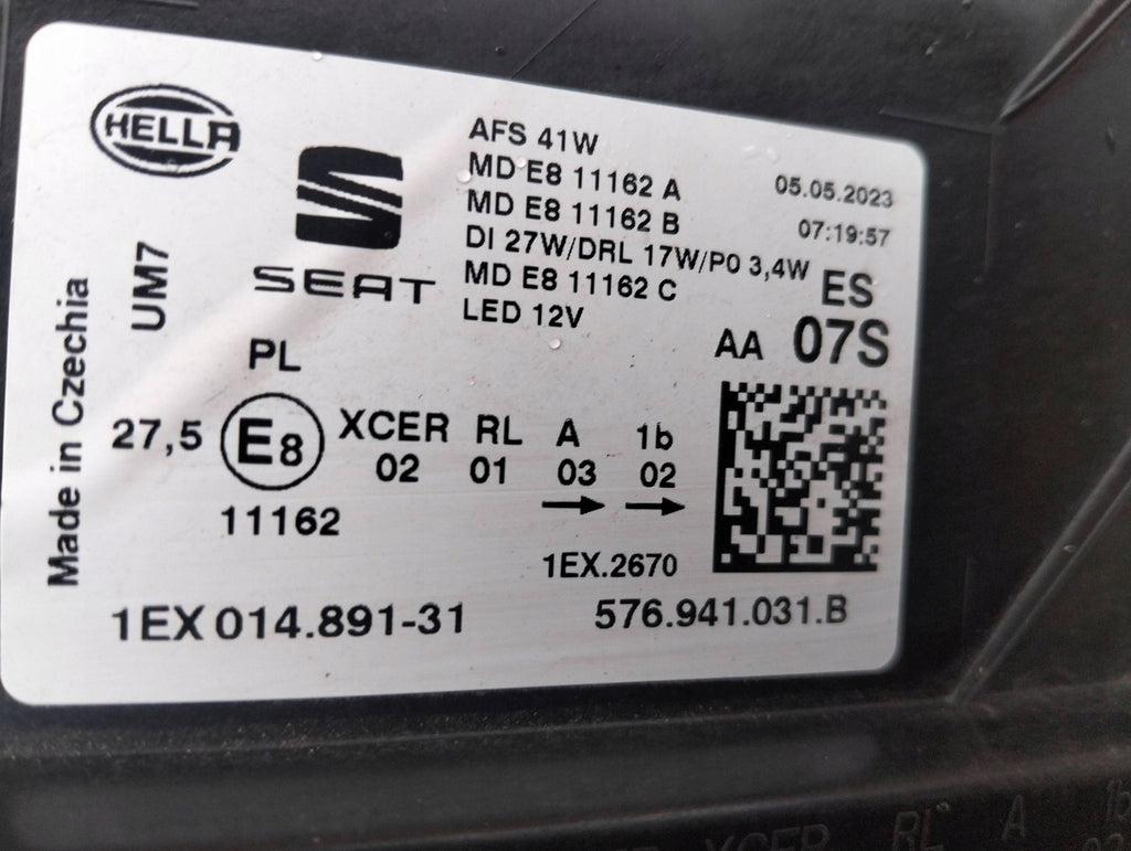 Frontscheinwerfer Seat Ateca 576941031B Links Scheinwerfer Headlight SCH8169349727fa