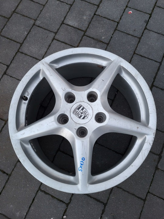 1x Alufelge 18 Zoll 8.0" 5x130 57ET Glanz Silber 99736213600 Porsche Carrera FEL2744295706wb