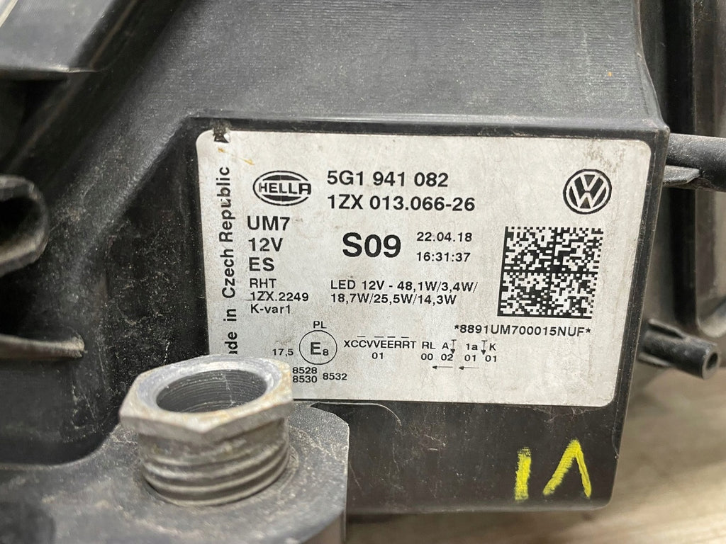 Frontscheinwerfer VW Golf VII 5G1941082 1ZX01306626 Rechts Headlight SCH5873132152sa