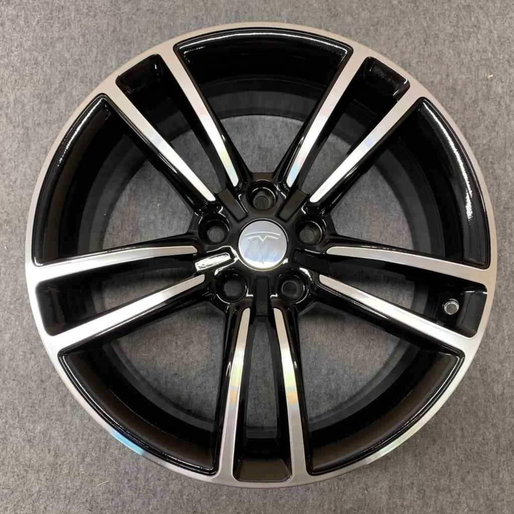 4x Alufelge 19 Zoll 8.0" 5x120 40ET Glanz Schwarz 6007214-00-D Tesla Model S FEL4139847963kx