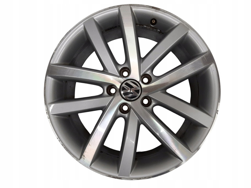 1x Alufelge 18 Zoll 7.5" 5x112 51ET Glanz Silber 5K0601025L VW Rim Wheel FEL4379303889cw