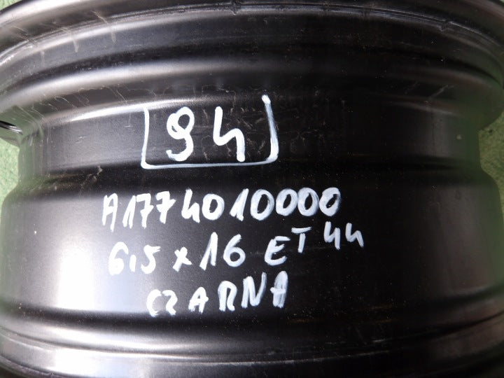 1x Alufelge 16 Zoll 6.5" 5x112 44ET Matt Schwarz A1774010000 Mercedes-Benz W177 FEL4197200092ji