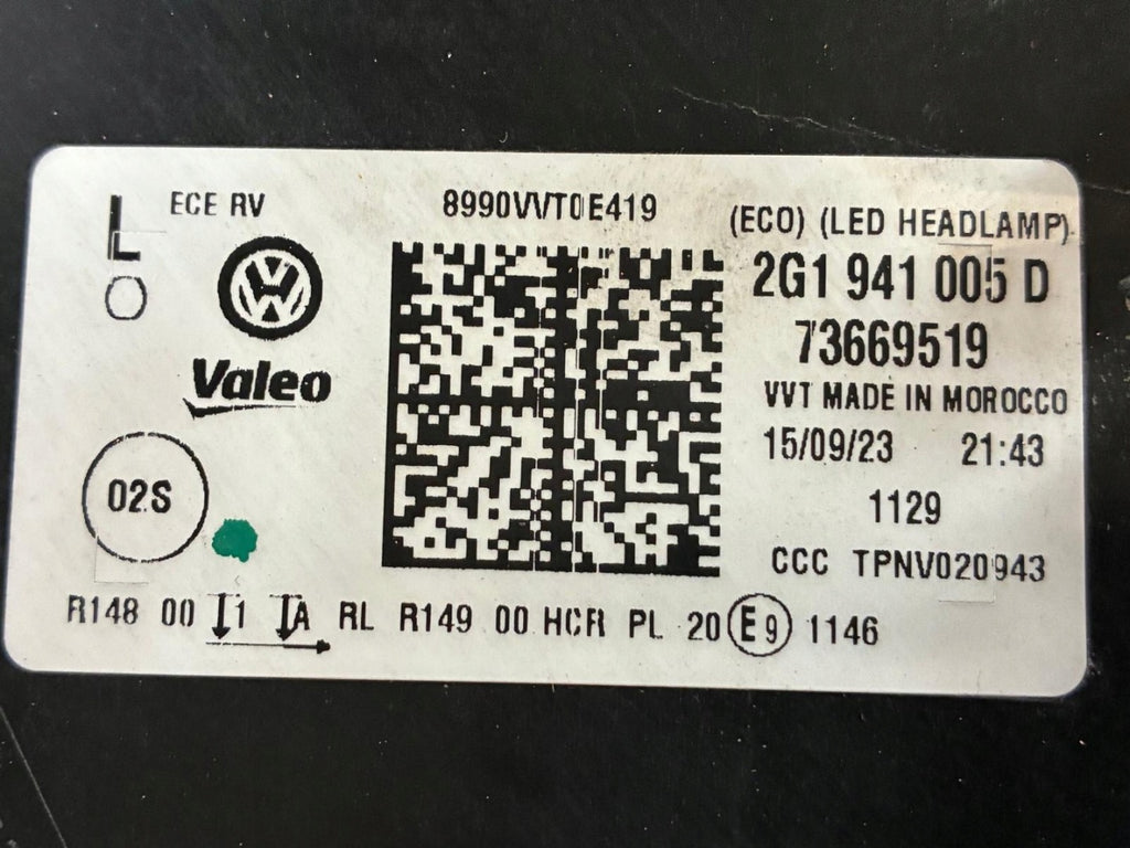 Frontscheinwerfer VW Polo 2G1941005D Full LED Links Scheinwerfer Headlight SCH9680150545px