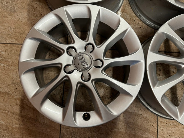4x Alufelge 16 Zoll 6.5" 5x112 46ET Glanz Silber Audi Rim Wheel FEL4195291333xx