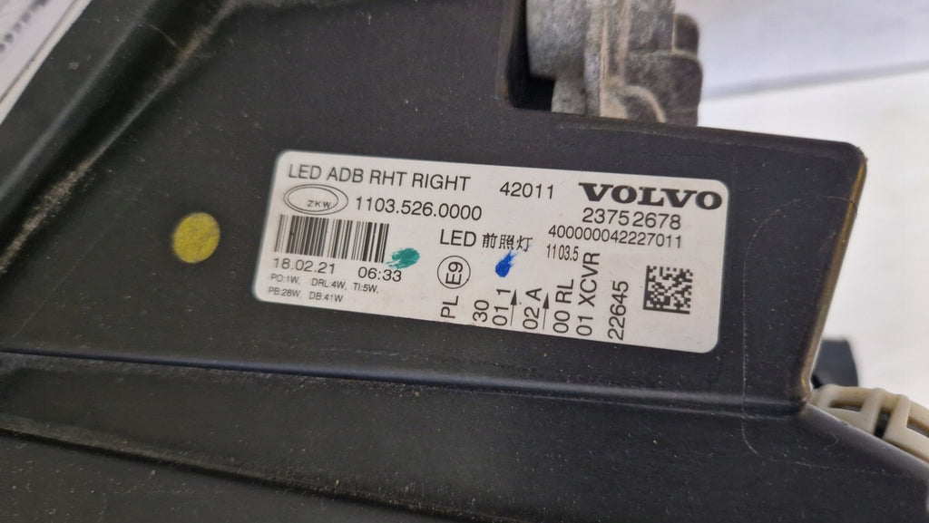 Frontscheinwerfer Volvo 23752671 LED Rechts Scheinwerfer Headlight SCH5105124447qi