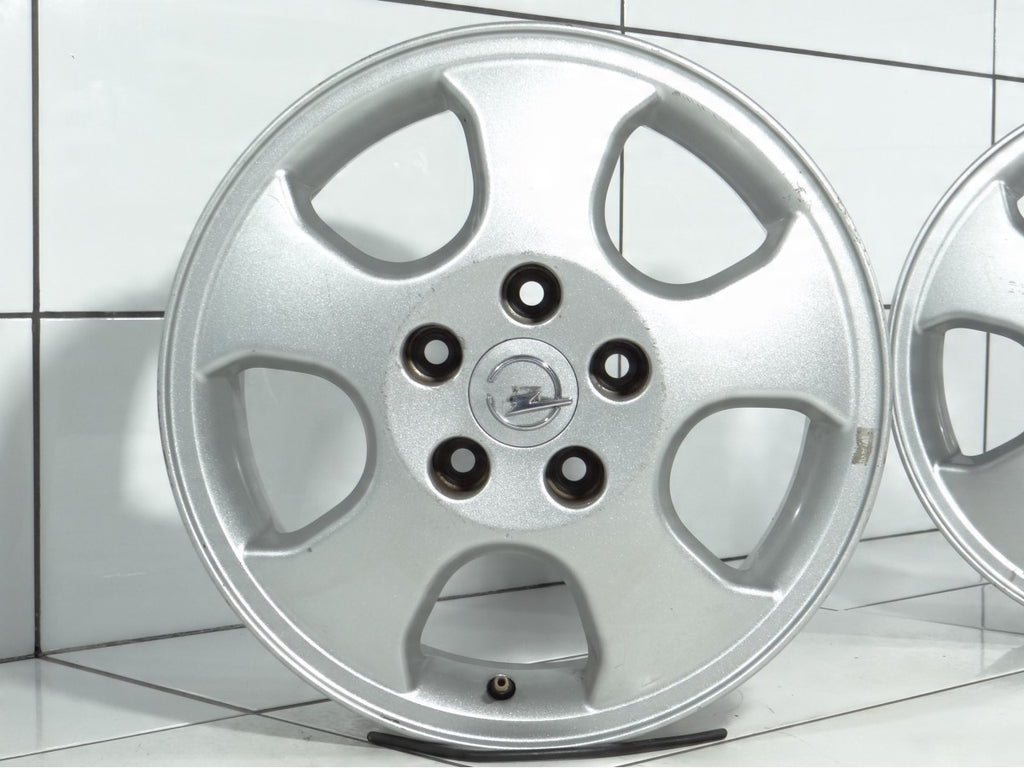 4x Alufelge 15 Zoll 6.0" 5x110 49ET Silber Opel Vectra C Rim Wheel