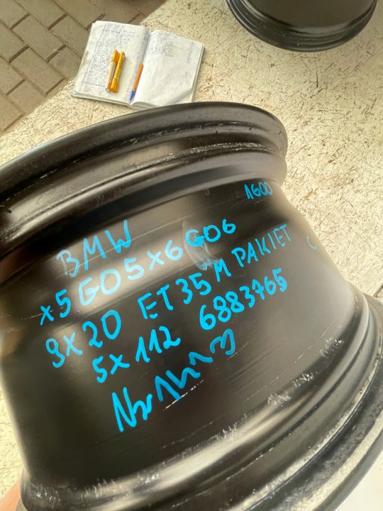 1x Alufelge 20 Zoll 9.0" 5x112 35ET Matt Schwarz 6883765 BMW X5 G05 G06 FEL8585902156hx