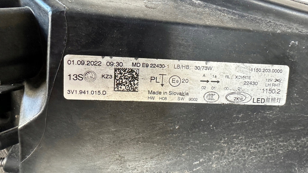 Frontscheinwerfer VW III 3V1941015D Full LED Ein Stück (Rechts oder Links) SCH8257928509qh