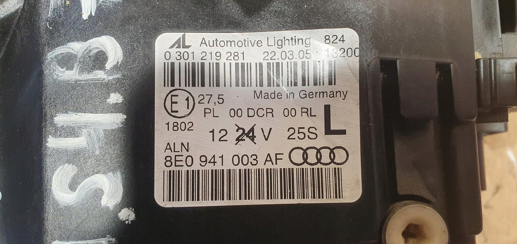 Frontscheinwerfer Audi A4 8E0941003AF Ein Stück (Rechts oder Links) Headlight